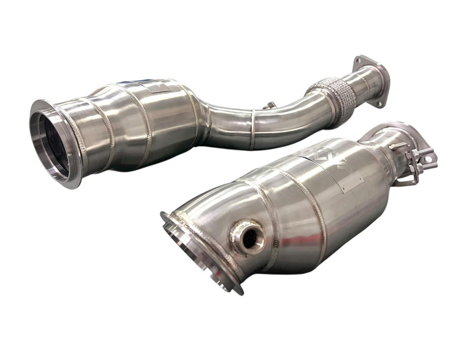 MAD Exhaust MAD BMW S58 Catted Downpipes M3 M4 G80 G82 G83 W/ No CEL Guarantee & Flex Section