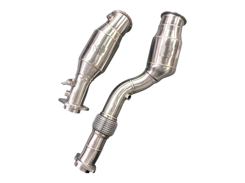 MAD Exhaust MAD BMW S58 Catted Downpipes M3 M4 G80 G82 G83 W/ No CEL Guarantee & Flex Section