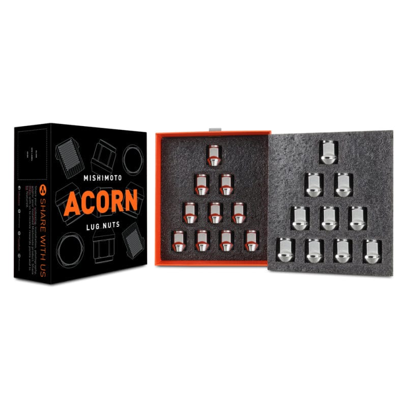 Mishimoto Lug Nuts Mishimoto Steel Acorn Lug Nuts M12 x 1.5 - 20pc Set - Chrome