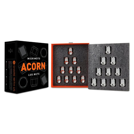Mishimoto Lug Nuts Mishimoto Steel Acorn Lug Nuts M12 x 1.5 - 20pc Set - Chrome