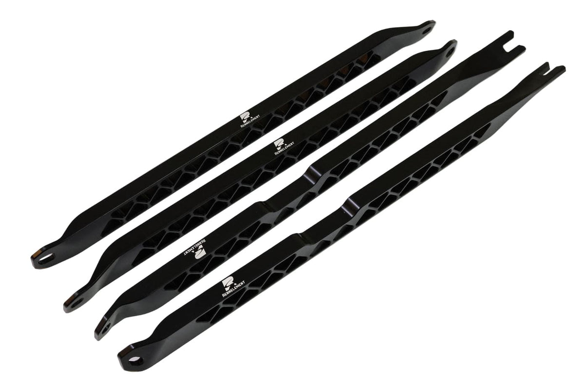 RENNELEMENT Engine Bay Anodized Black RENNELEMENT BMW X5, X6 and X7 CNC Aluminum Strut Brace Set