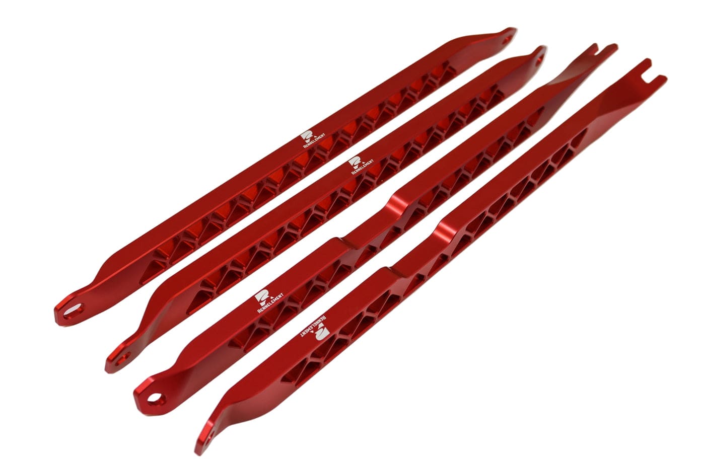 RENNELEMENT Engine Bay Anodized Red RENNELEMENT BMW X5, X6 and X7 CNC Aluminum Strut Brace Set