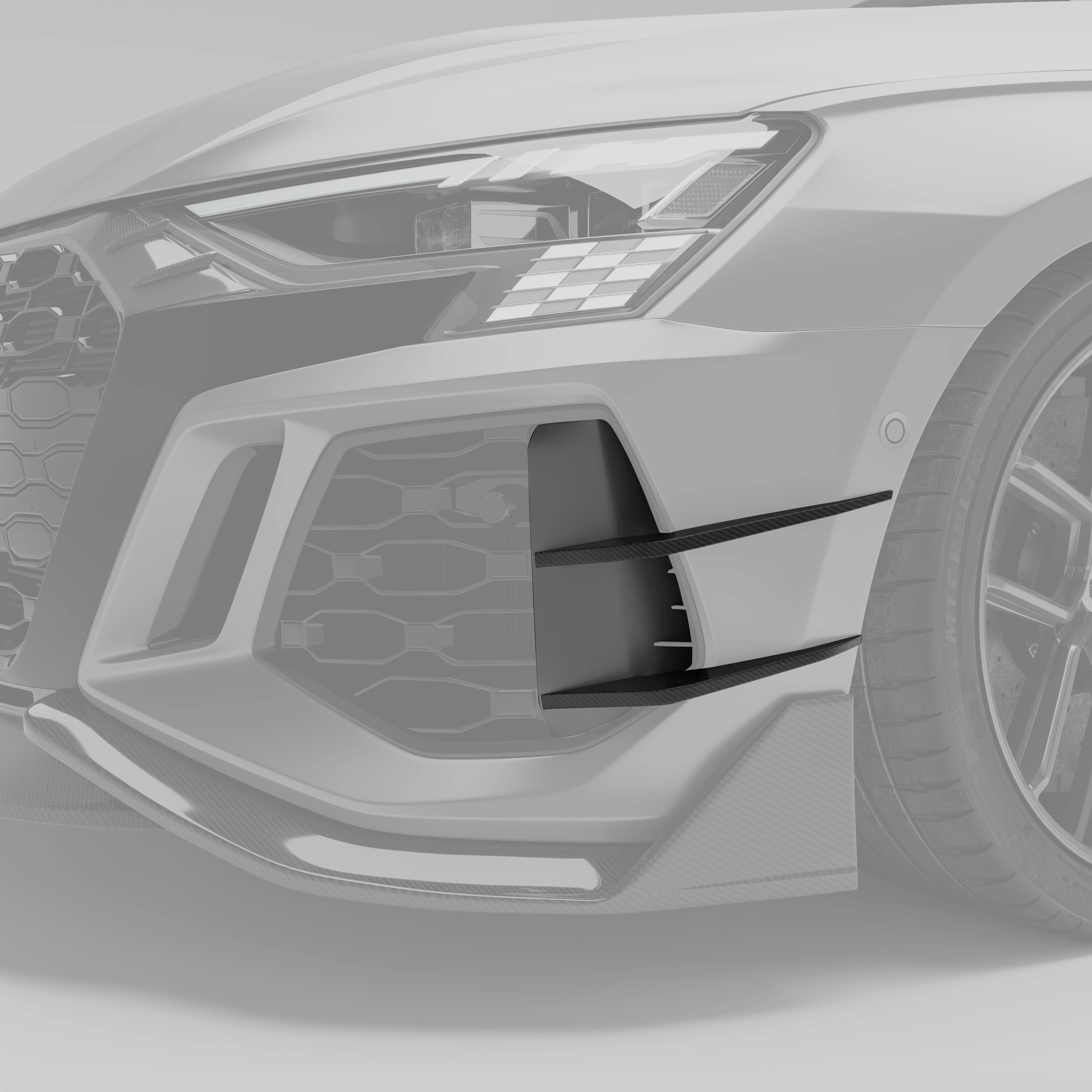 Revozport Canards Audi RS3 8Y Limousine Carbon Fiber Canards