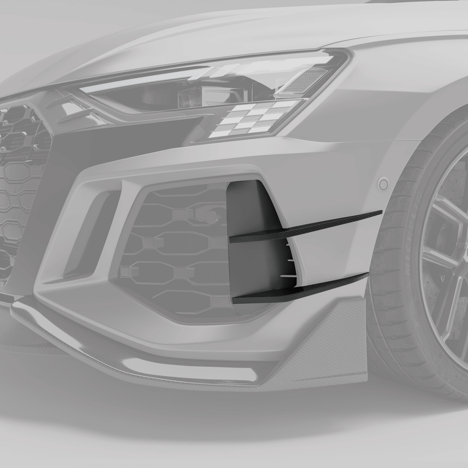 Revozport Canards Audi RS3 8Y Limousine Carbon Fiber Canards
