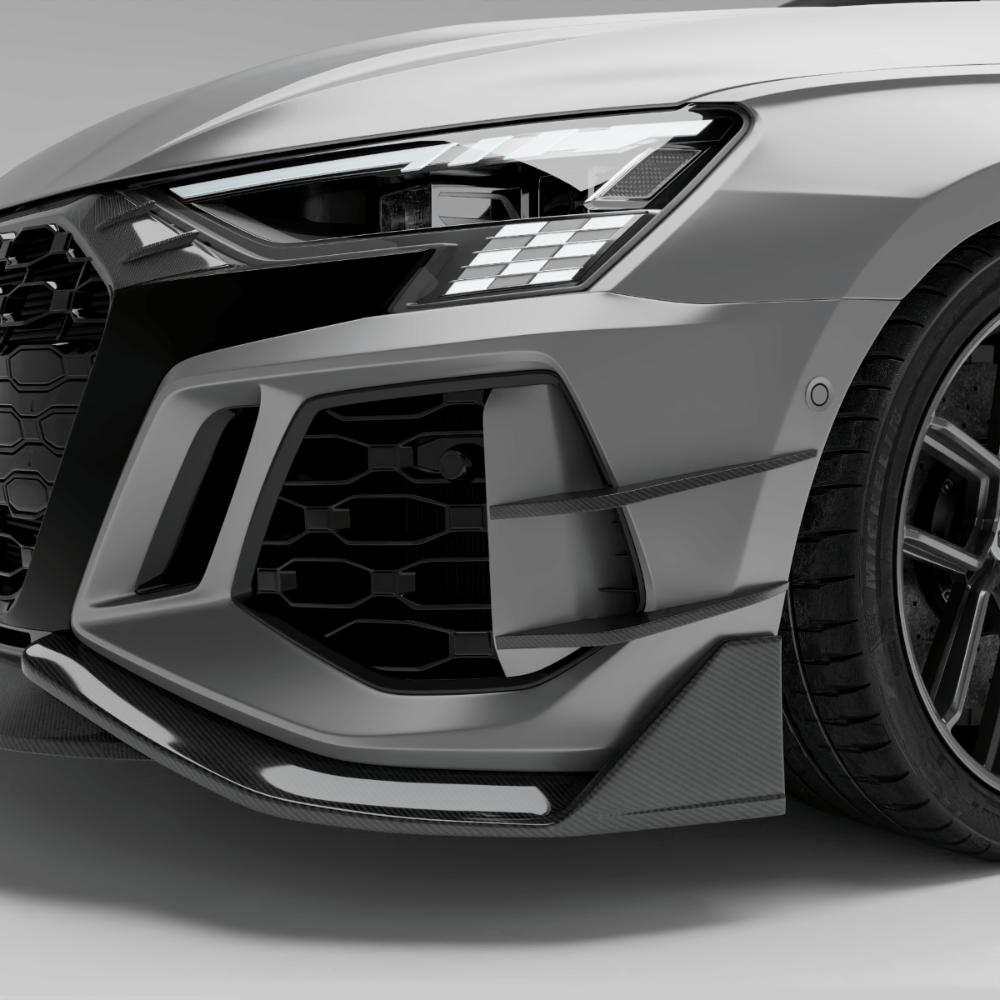 Revozport Canards Audi RS3 8Y Limousine Carbon Fiber Canards