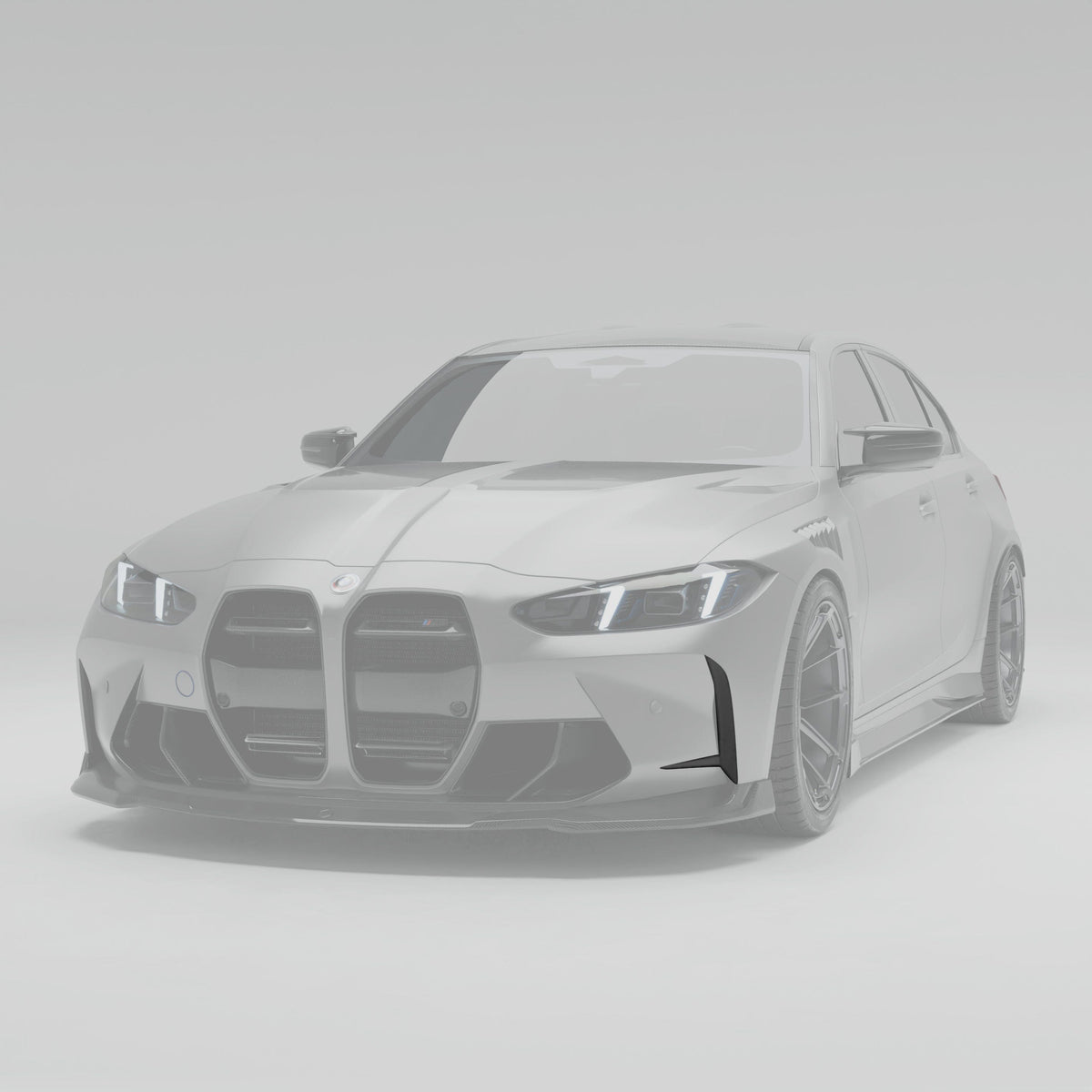 Revozport Canards BMW M3 G80 Carbon Fiber Front Bumper Canards