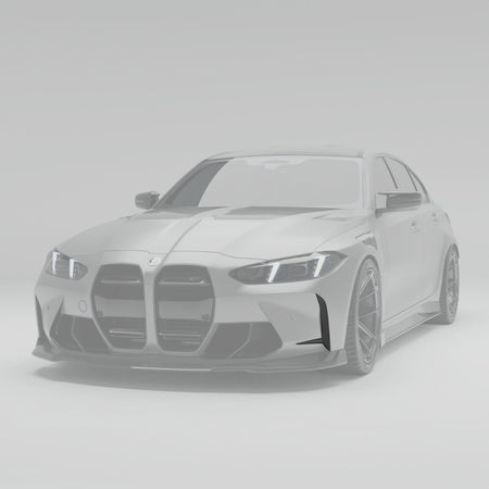 Revozport Canards BMW M3 G80 Carbon Fiber Front Bumper Canards