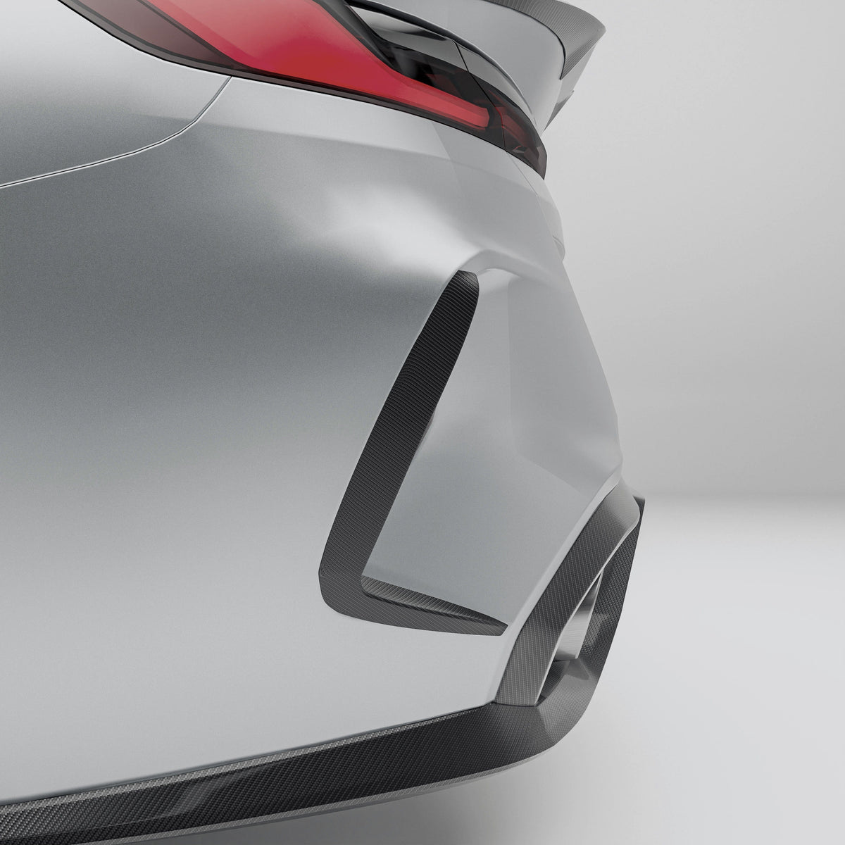 Revozport Canards BMW M8 F91 F92 Carbon Fiber Rear Bumper Canards