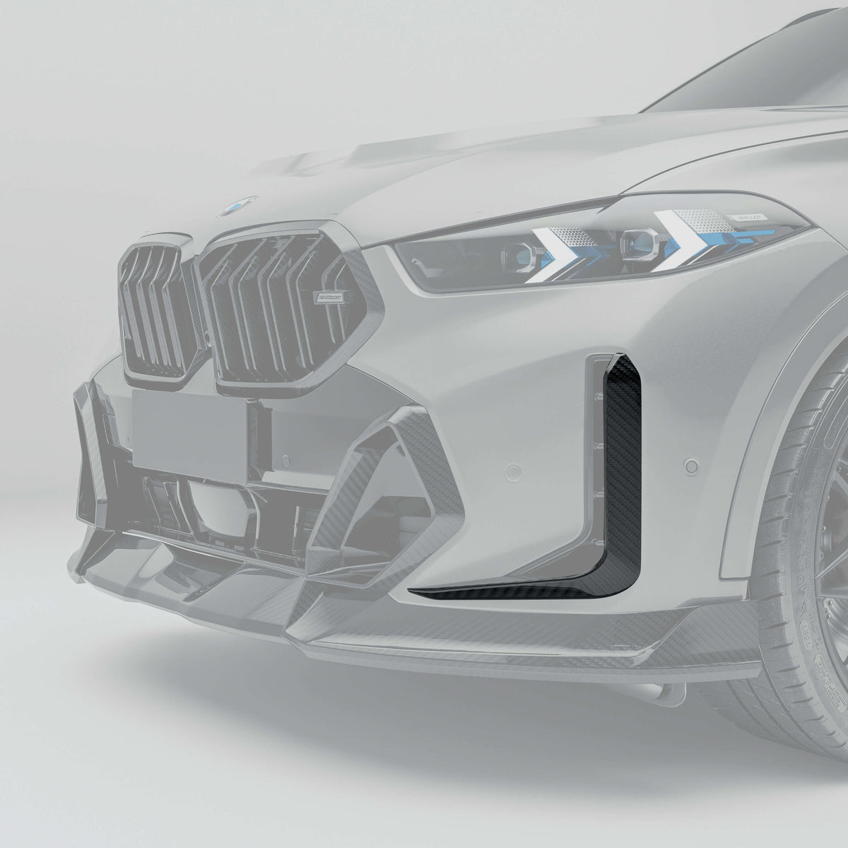 Revozport Canards BMW X6 G06 LCI Carbon Fiber Front Canards
