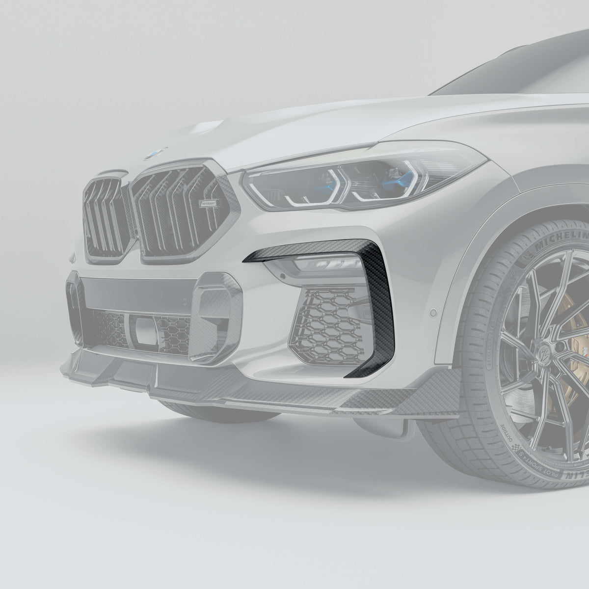 Revozport Canards BMW X6 G06 Pre-LCI Carbon Fiber Front Canards