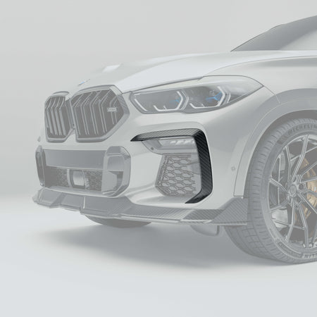 Revozport Canards BMW X6 G06 Pre-LCI Carbon Fiber Front Canards