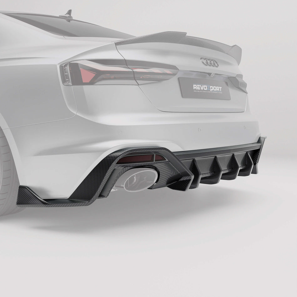 Revozport Diffuser Audi RS5 B9.5 Coupe Carbon Fiber Rear Diffuser