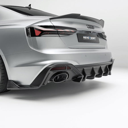 Revozport Diffuser Audi RS5 B9.5 Coupe Carbon Fiber Rear Diffuser