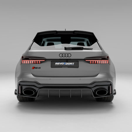 Revozport Diffuser Audi RS6 C8 Carbon Fiber Rear Diffuser