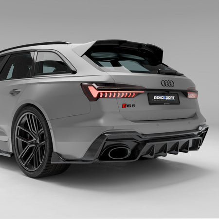 Revozport Diffuser Audi RS6 C8 Carbon Fiber Rear Diffuser