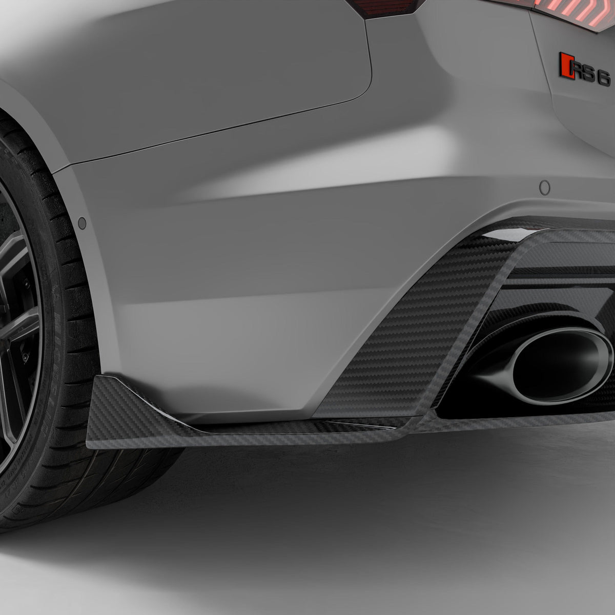 Revozport Diffuser Audi RS6 C8 Carbon Fiber Rear Diffuser