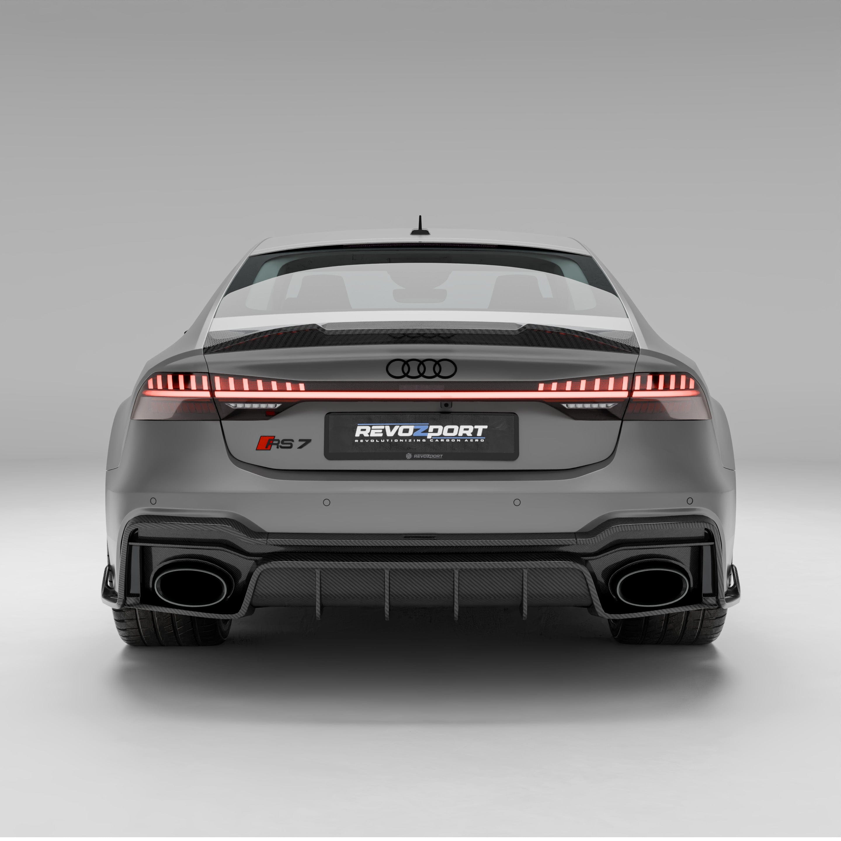 Revozport Diffuser Audi RS7 C8 Carbon Fiber Rear Diffuser