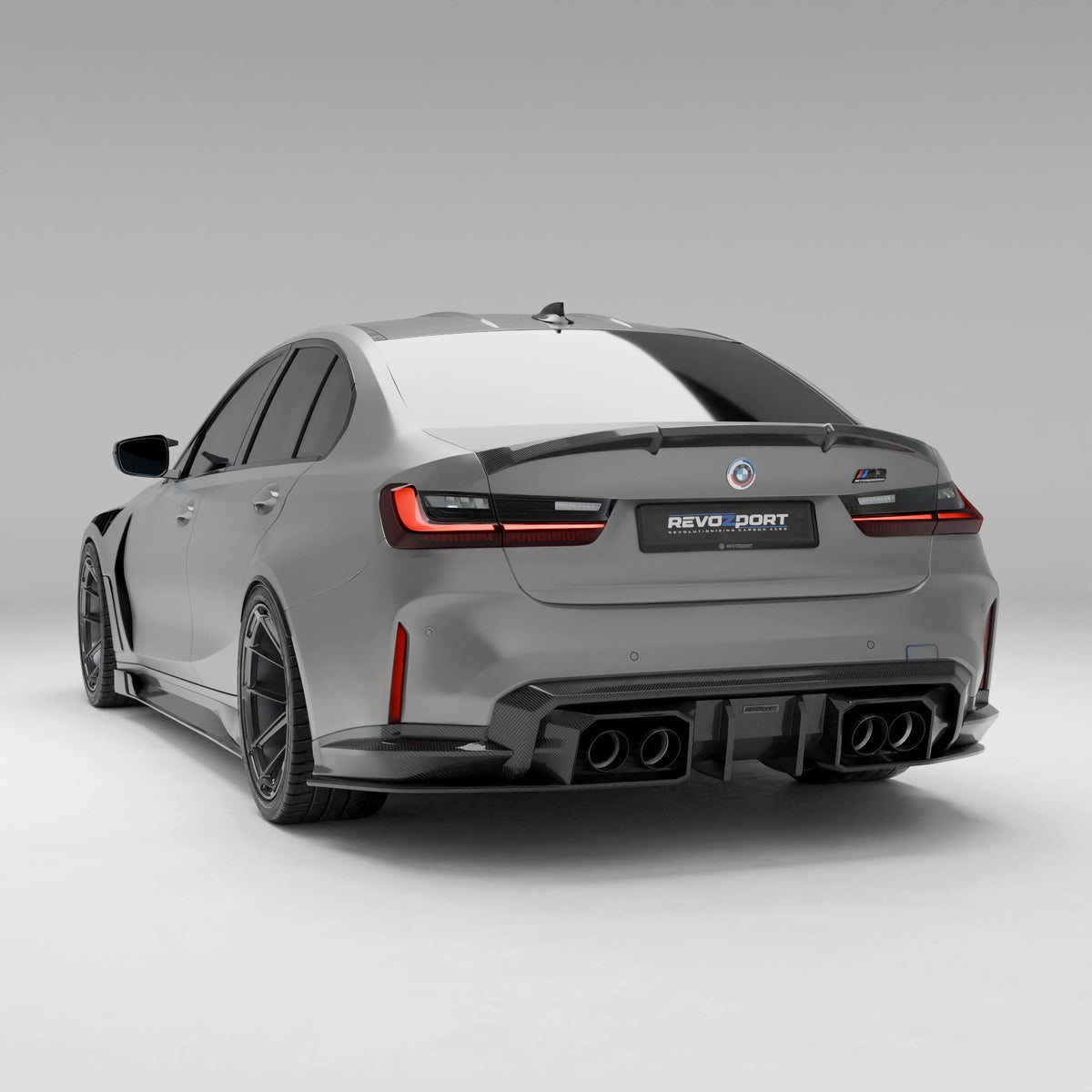 Revozport Diffuser BMW M3 G80 Carbon Fiber Rear Diffuser