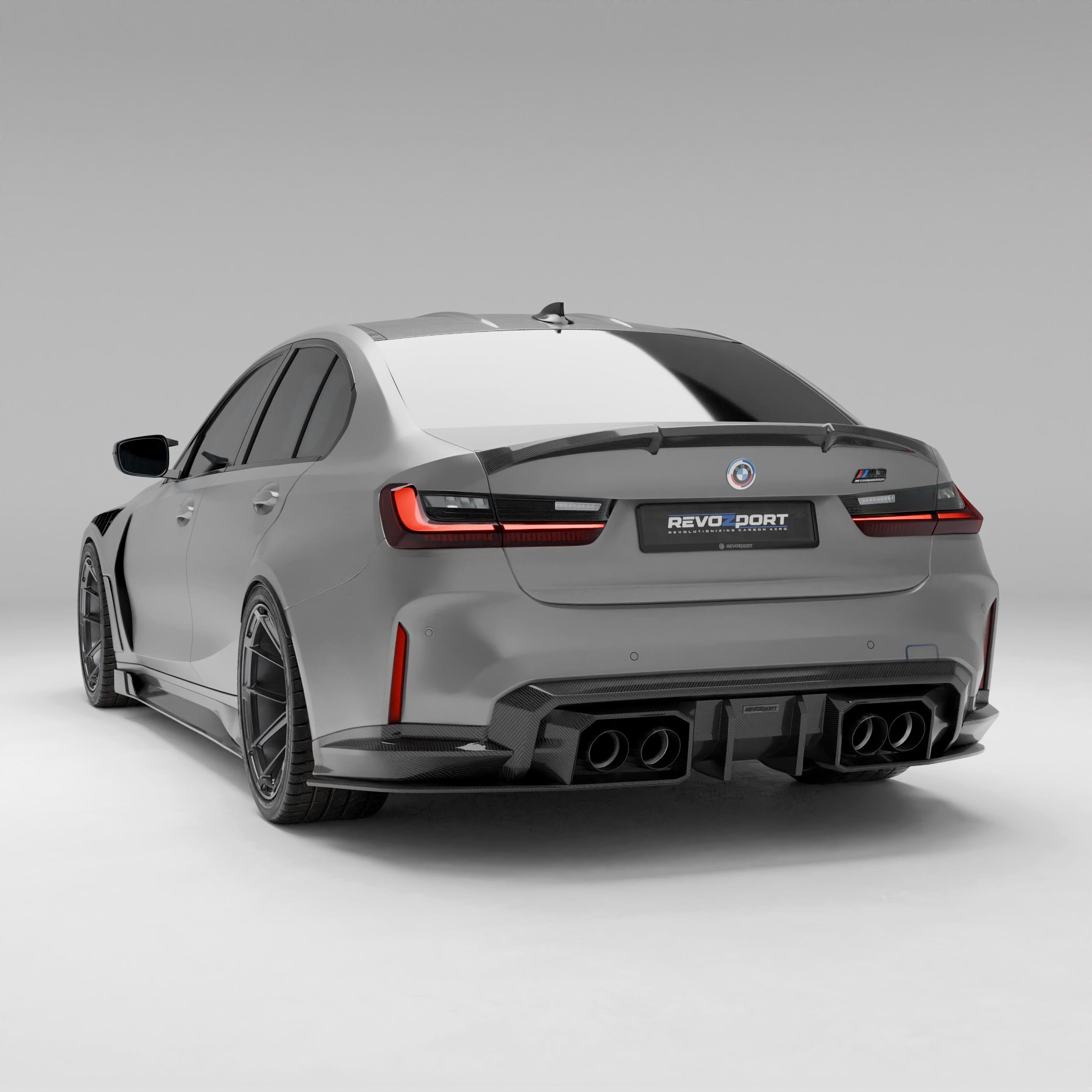 Revozport Diffuser BMW M3 G80 Carbon Fiber Rear Diffuser