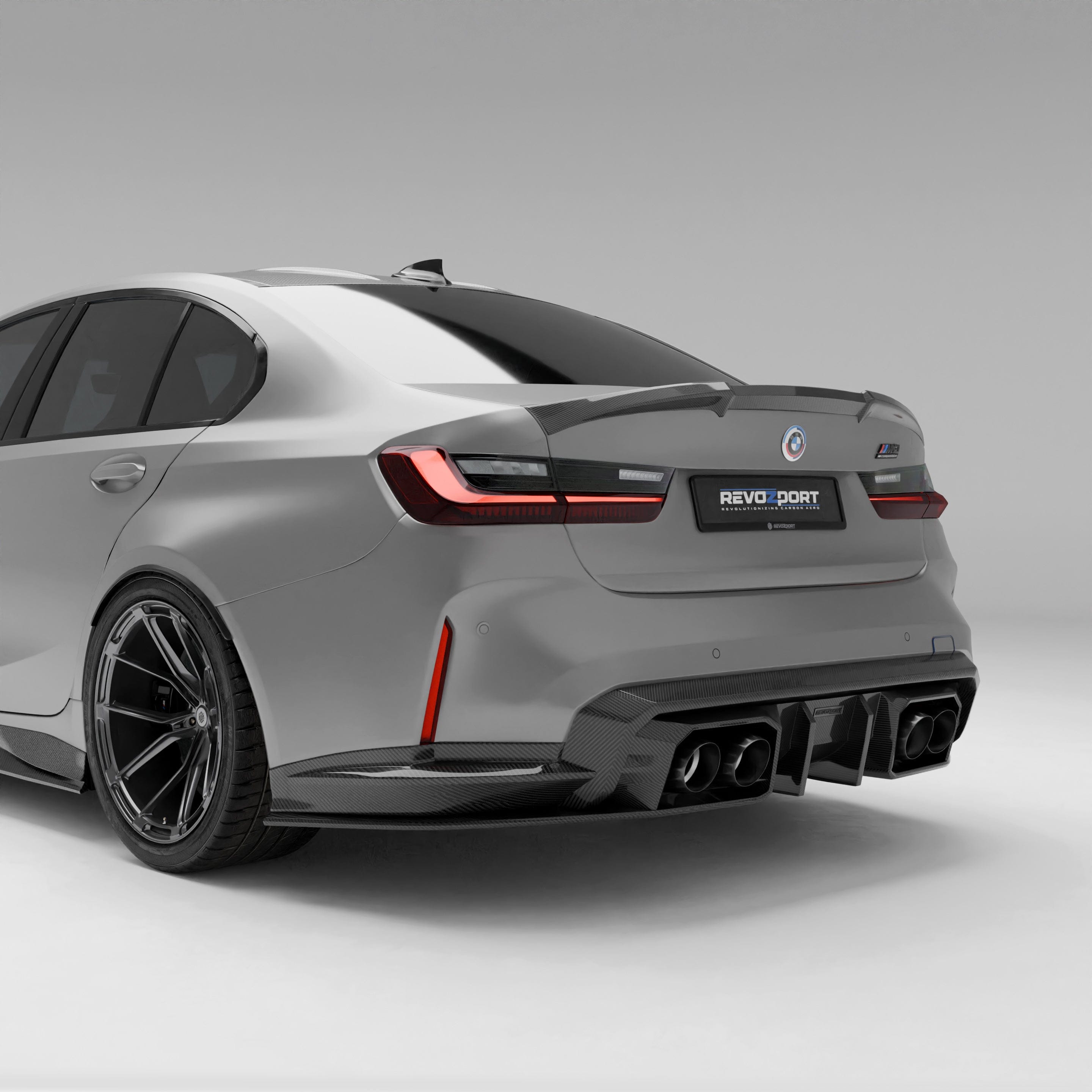 Revozport Diffuser BMW M3 G80 Carbon Fiber Rear Diffuser