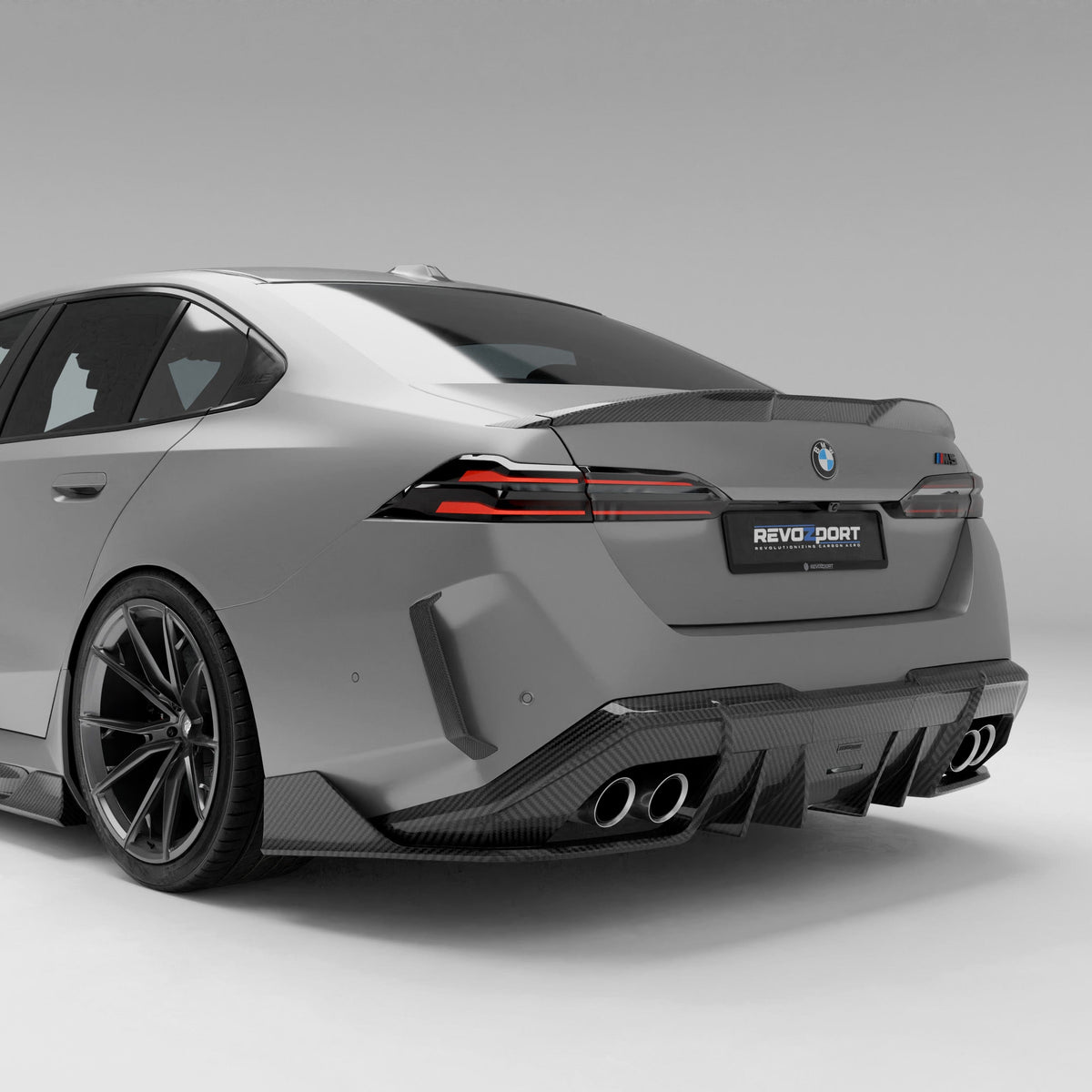 Revozport Diffuser BMW M5 G90 Carbon Fiber Rear Diffuser