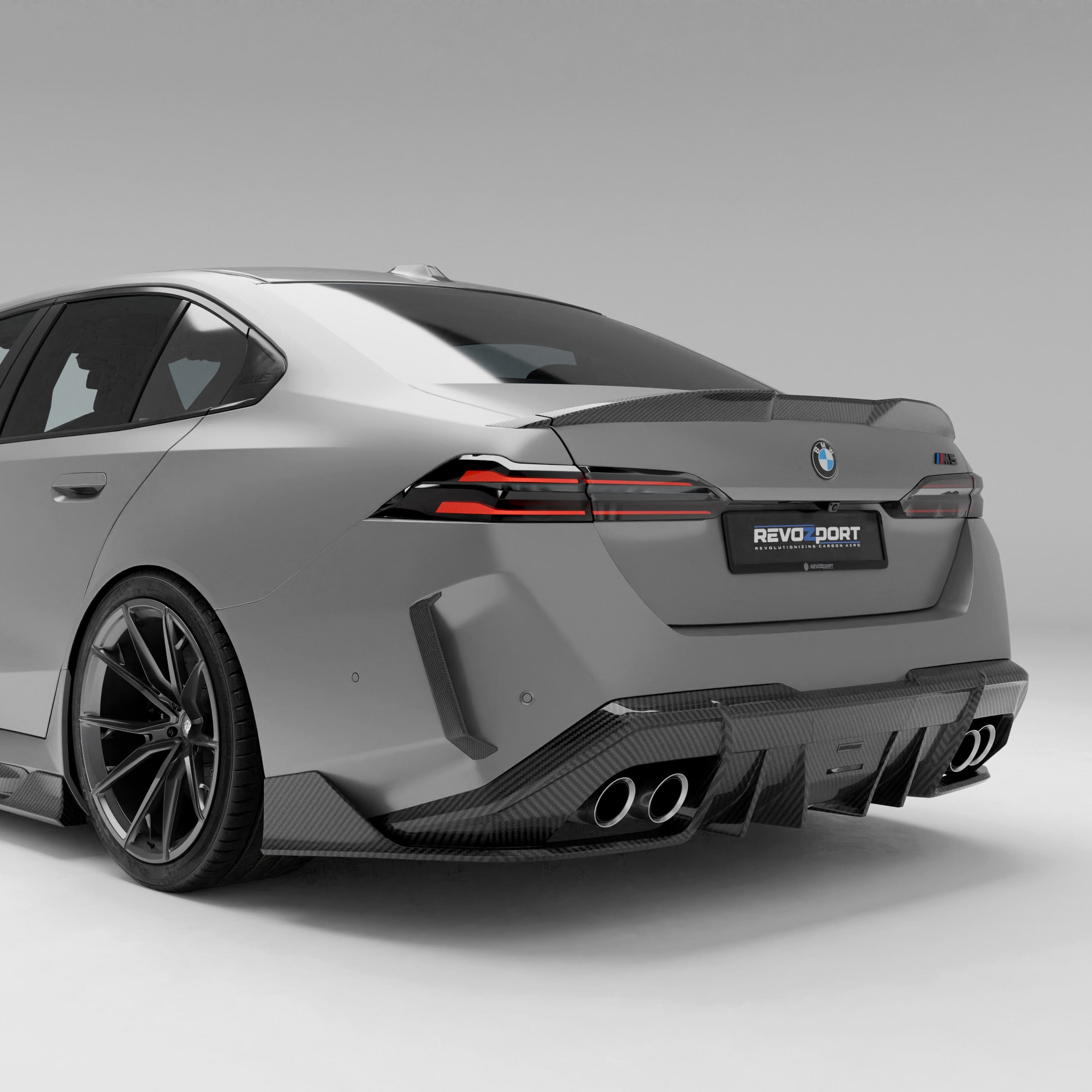 Revozport Diffuser BMW M5 G90 Carbon Fiber Rear Diffuser