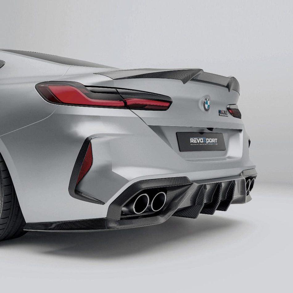 Revozport Diffuser BMW M8 F91 F92 Carbon Fiber Rear Diffuser