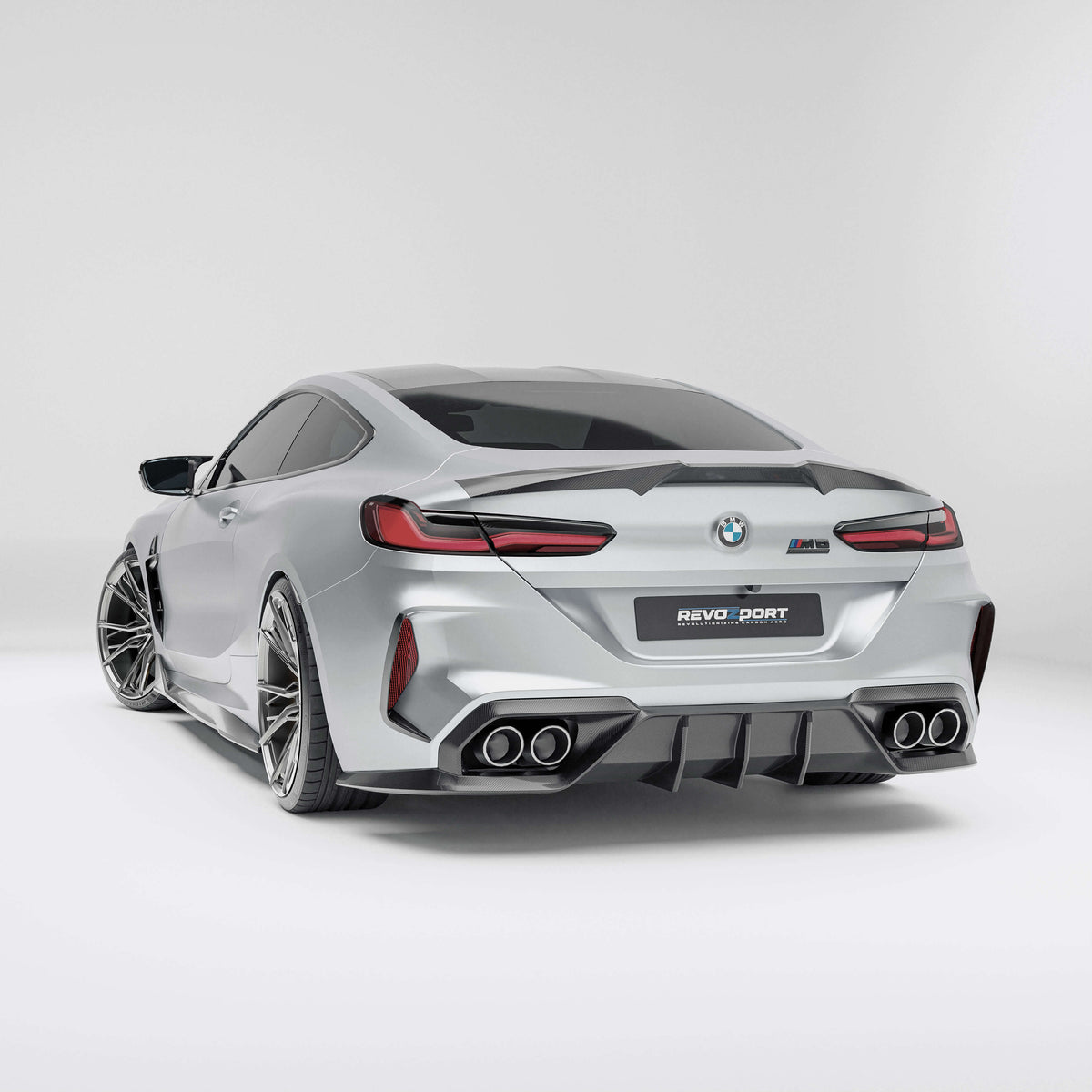 Revozport Diffuser BMW M8 F91 F92 Carbon Fiber Rear Diffuser