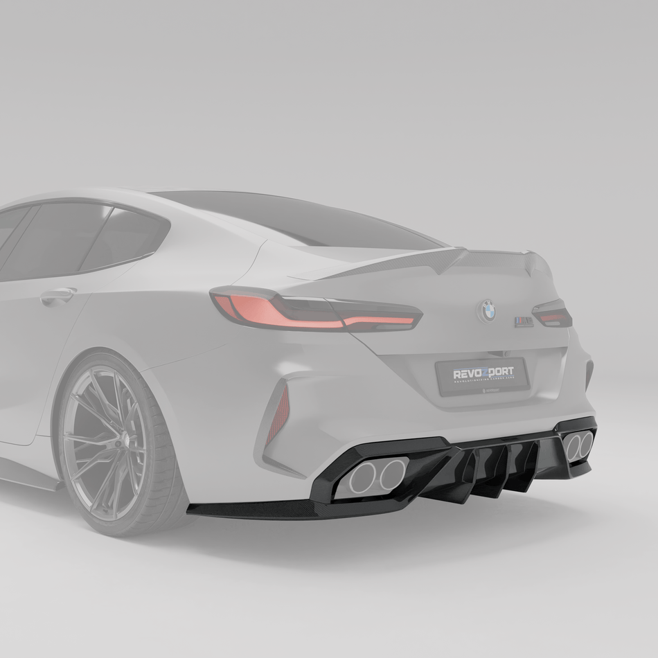 Revozport Diffuser BMW M8 F93 Carbon Fiber Rear Diffuser