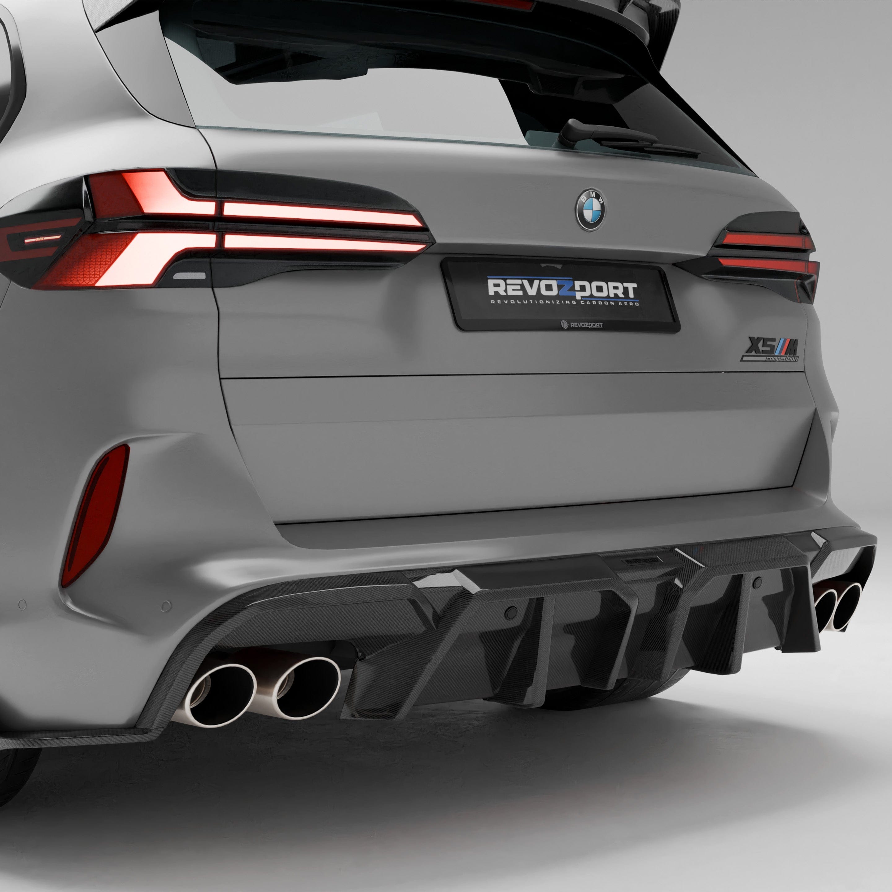 Revozport Diffuser BMW X5M F95 LCI Carbon Fiber Rear Diffuser