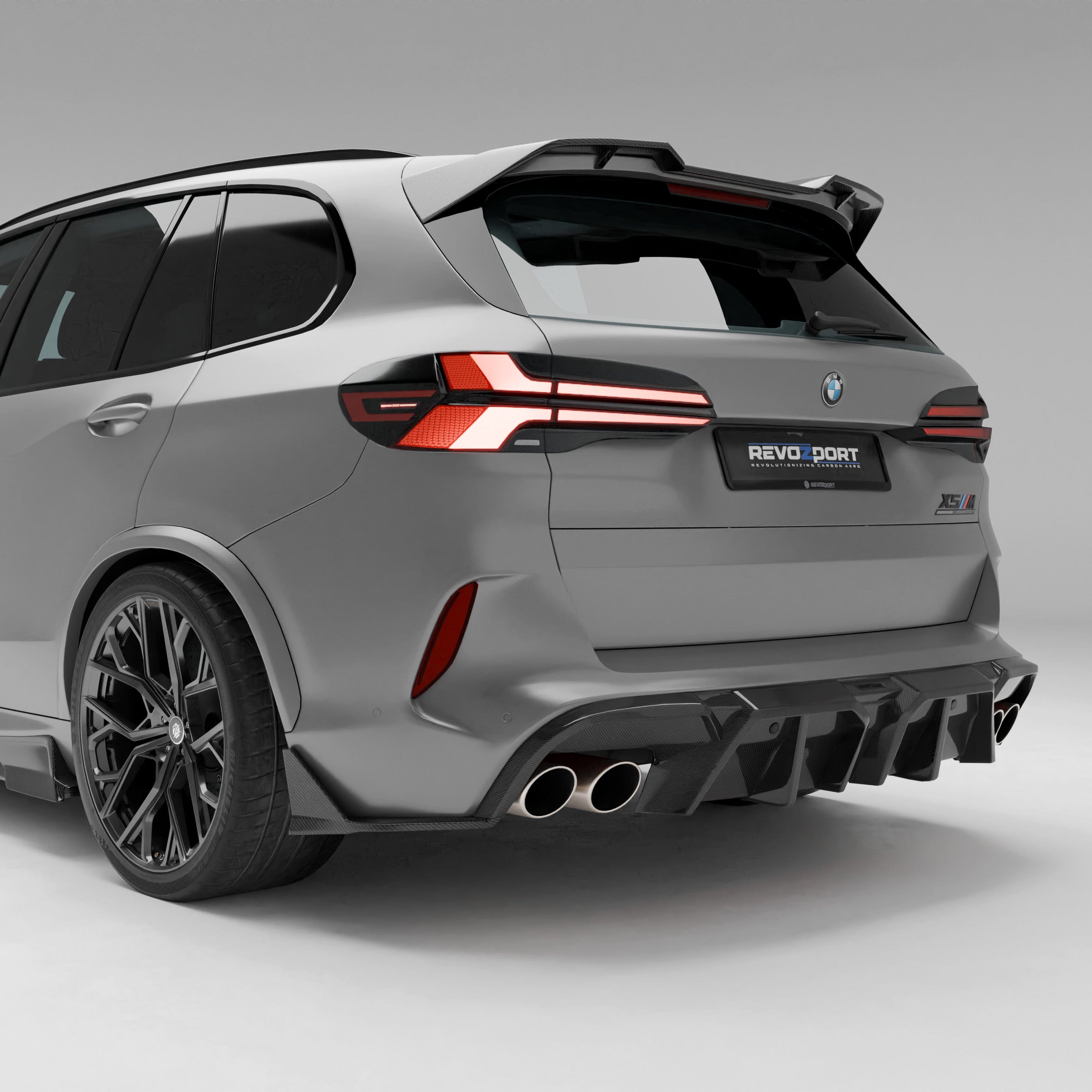Revozport Diffuser BMW X5M F95 LCI Carbon Fiber Rear Diffuser