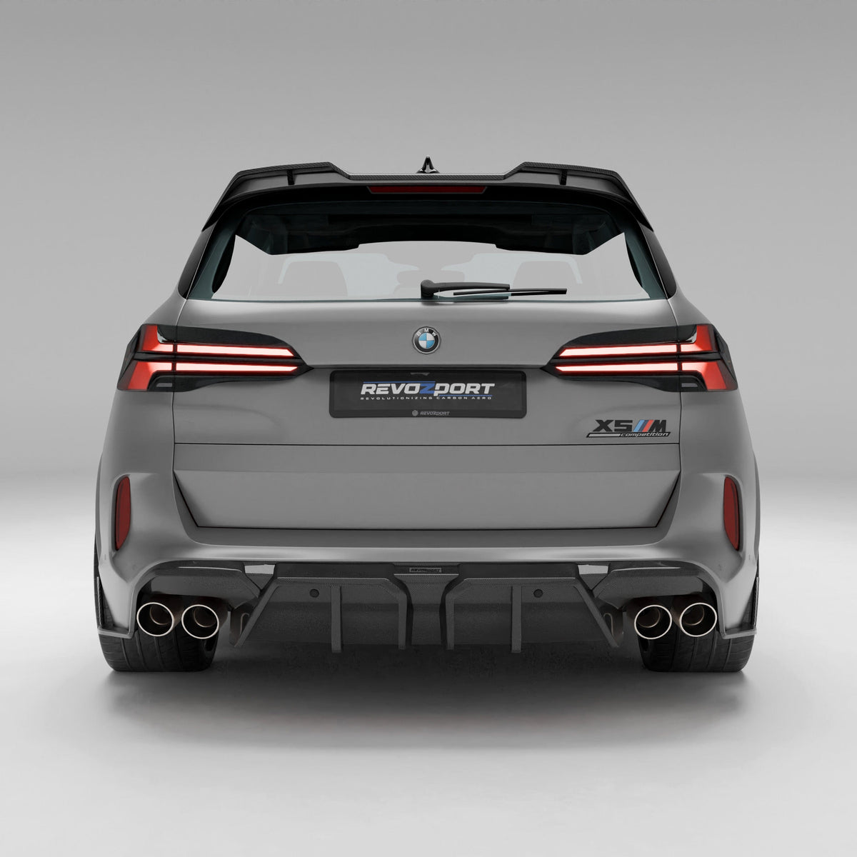 Revozport Diffuser BMW X5M F95 LCI Carbon Fiber Rear Diffuser