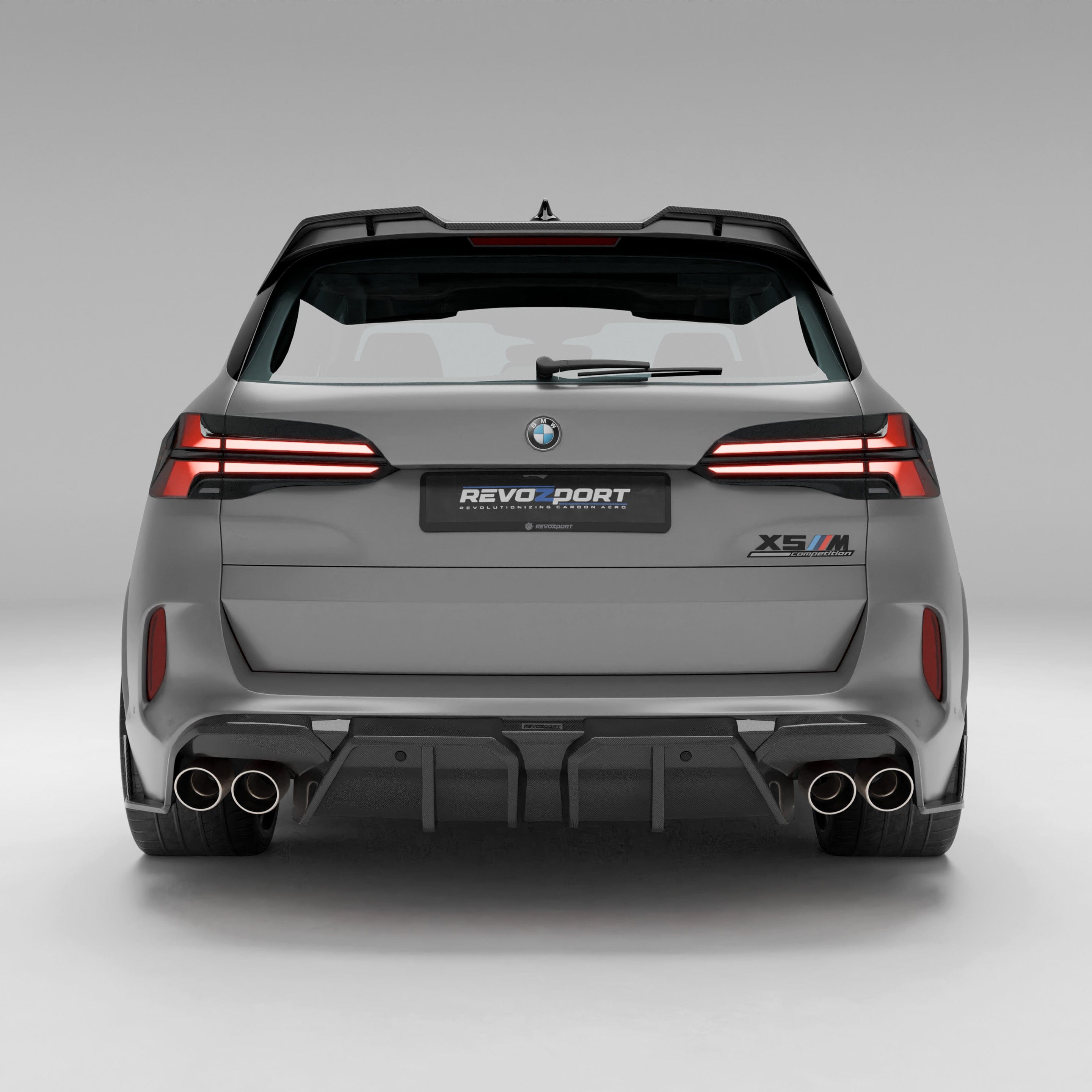 Revozport Diffuser BMW X5M F95 LCI Carbon Fiber Rear Diffuser