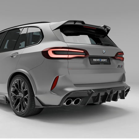 Revozport Diffuser BMW X5M F95 PRE LCI Carbon Fiber Rear Diffuser