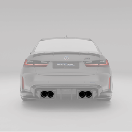 Revozport Exhaust Tips BMW M2 G87 / M3 G80 G81 / M4 G82 Stainless Steel Tailpipe-Black