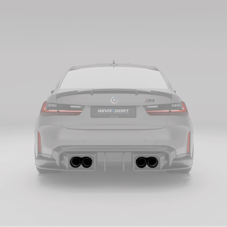 Revozport Exhaust Tips BMW M2 G87 / M3 G80 G81 / M4 G82 Stainless Steel Tailpipe-Black