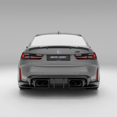 Revozport Exhaust Tips BMW M2 G87 / M3 G80 G81 / M4 G82 Stainless Steel Tailpipe-Black