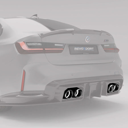 Revozport Exhaust Tips BMW M2 G87 / M3 G80 G81 / M4 G82 Stainless Steel Tailpipe-Silver