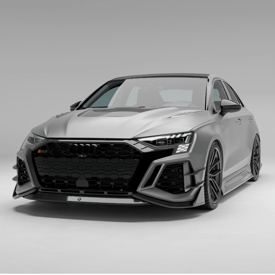 Revozport Front Lip Audi RS3 8Y Limousine Carbon Fiber Front Lip
