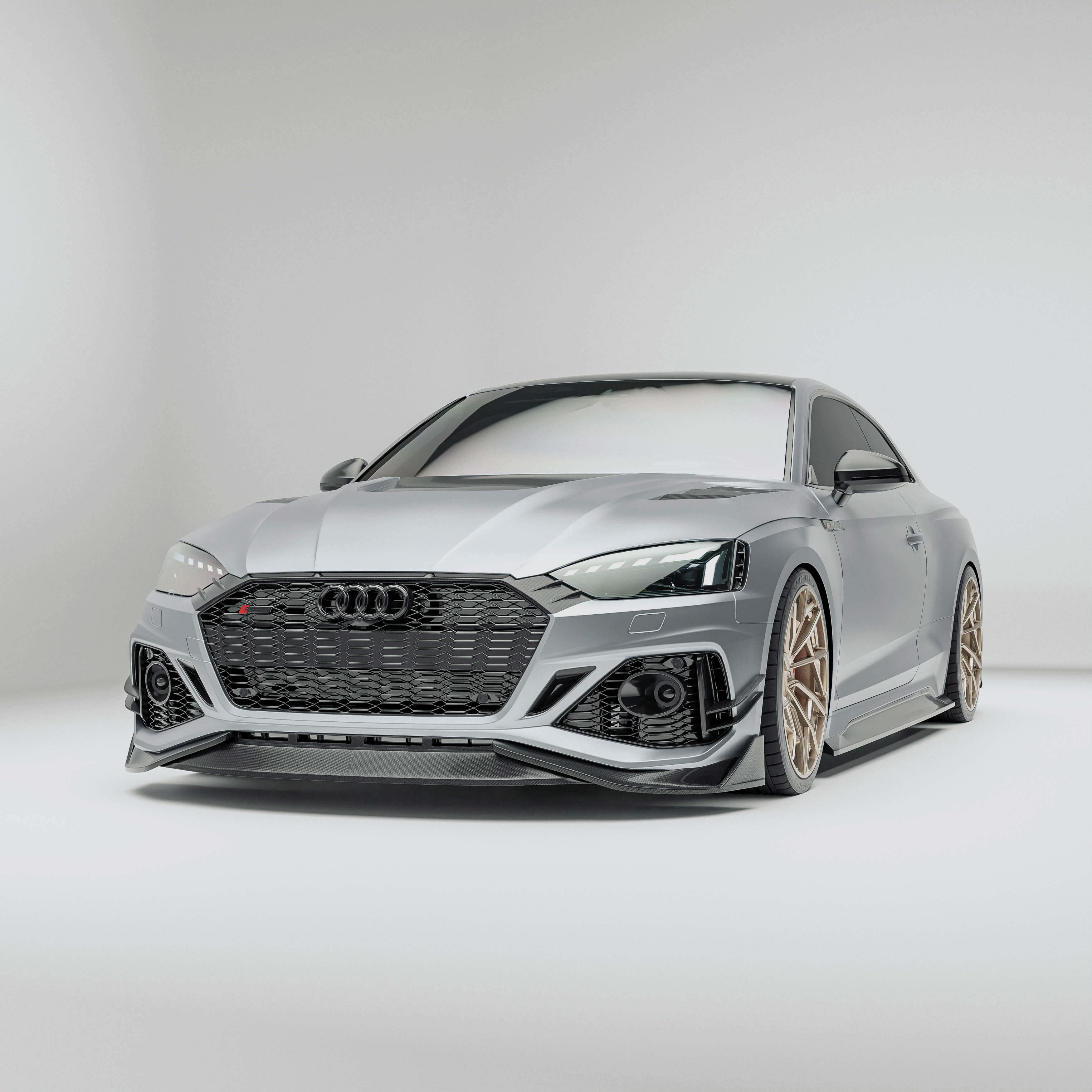 Revozport Front Lip Audi RS5 B9.5 Coupe Carbon Fiber Front Lip