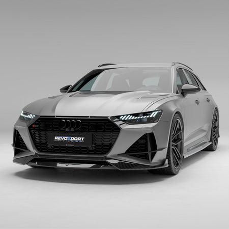 Revozport Front Lip Audi RS6 C8 Carbon Fiber Front Lip