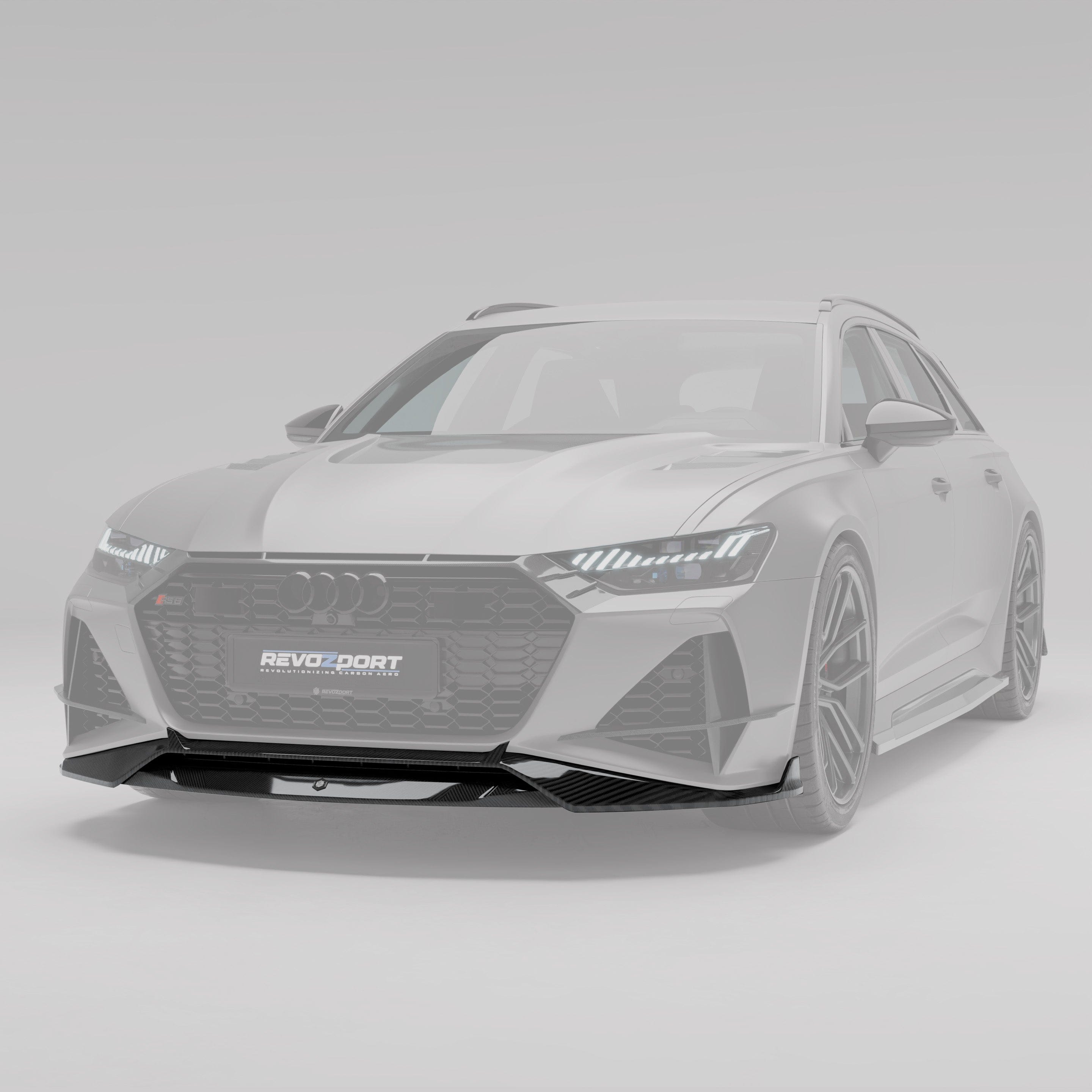 Revozport Front Lip Audi RS6 C8 Carbon Fiber Front Lip