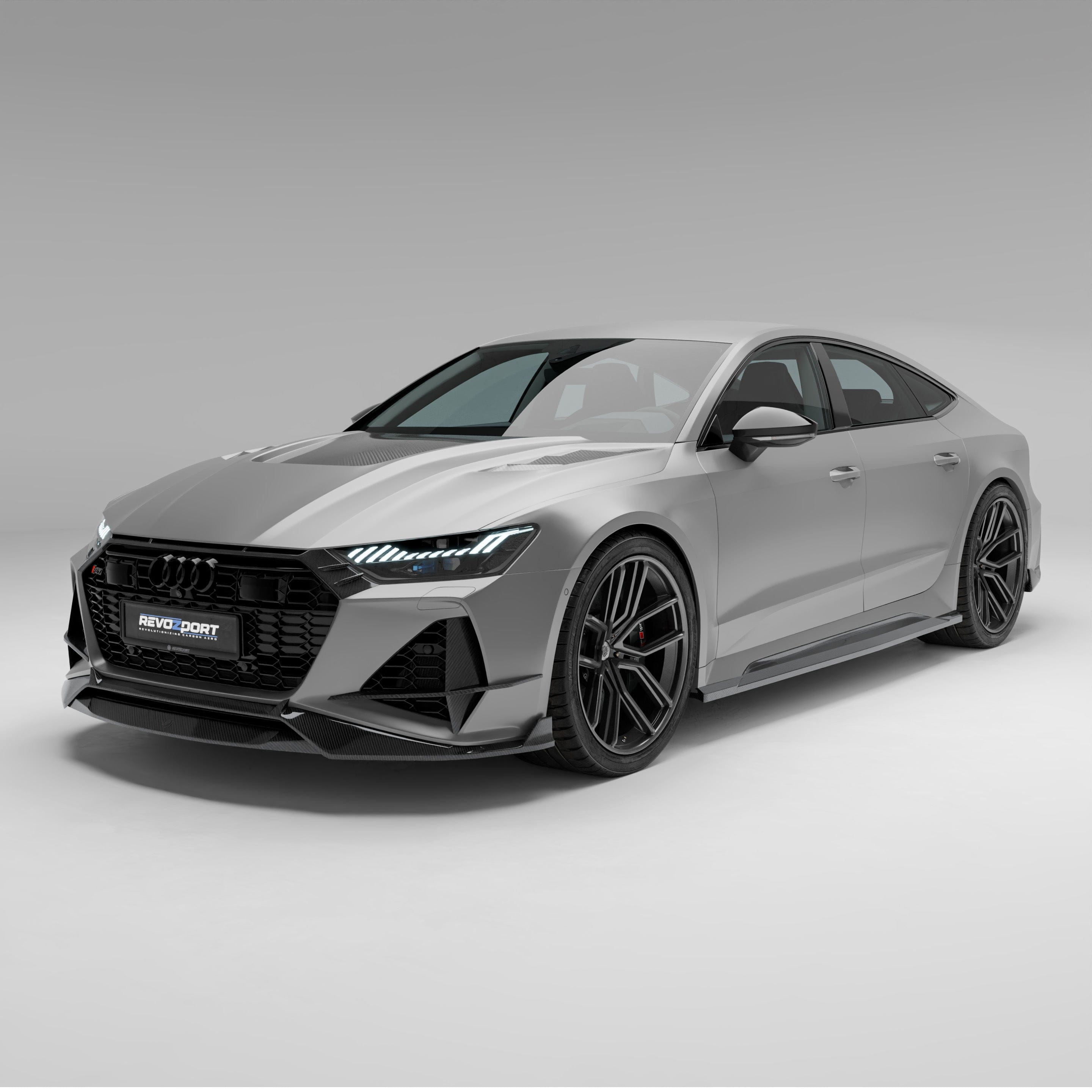 Revozport Front Lip Audi RS7 C8 Carbon Fiber Front Lip