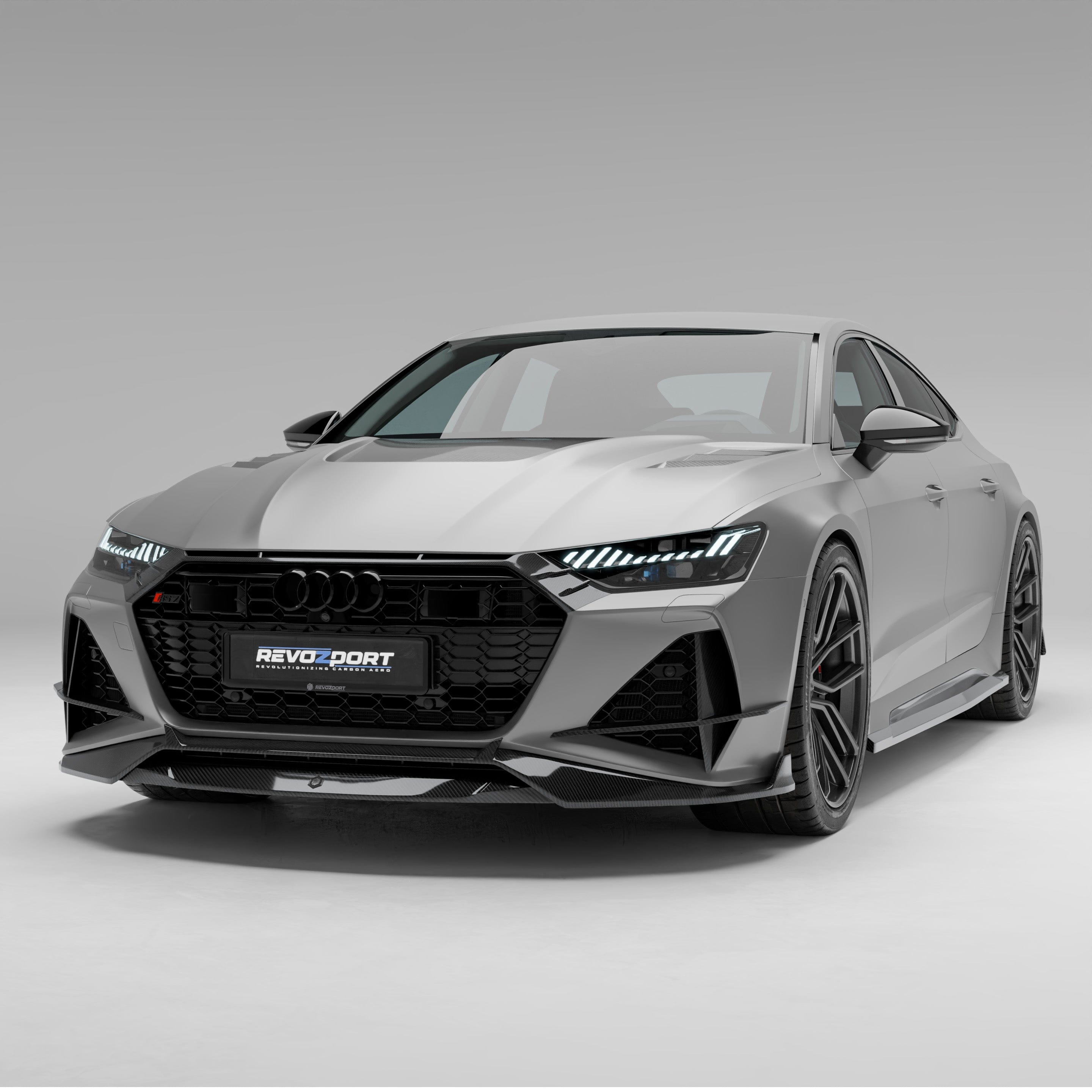 Revozport Front Lip Audi RS7 C8 Carbon Fiber Front Lip