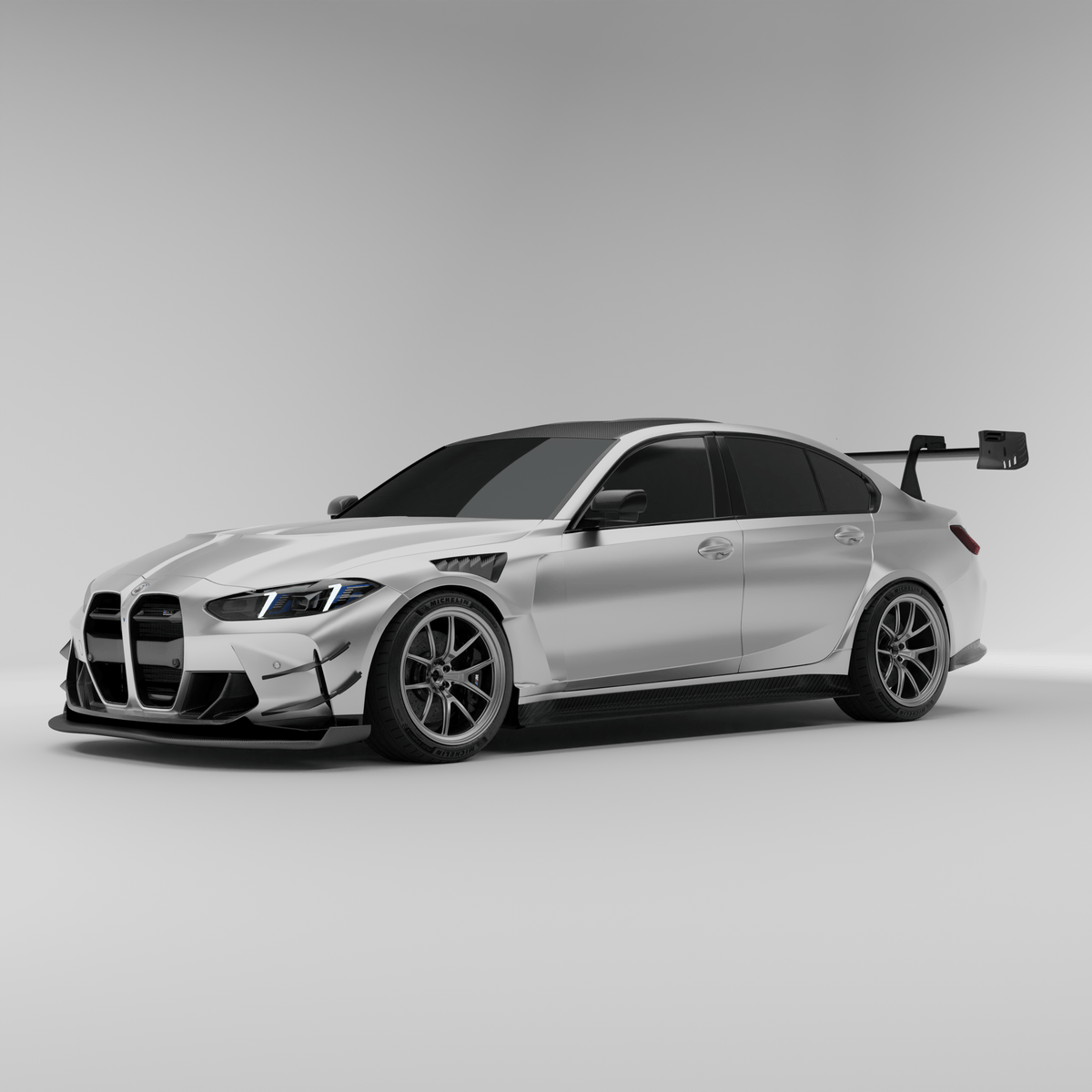 Revozport Front Lip BMW M3 G80 Carbon Fiber Aero Splitter & Air Dam