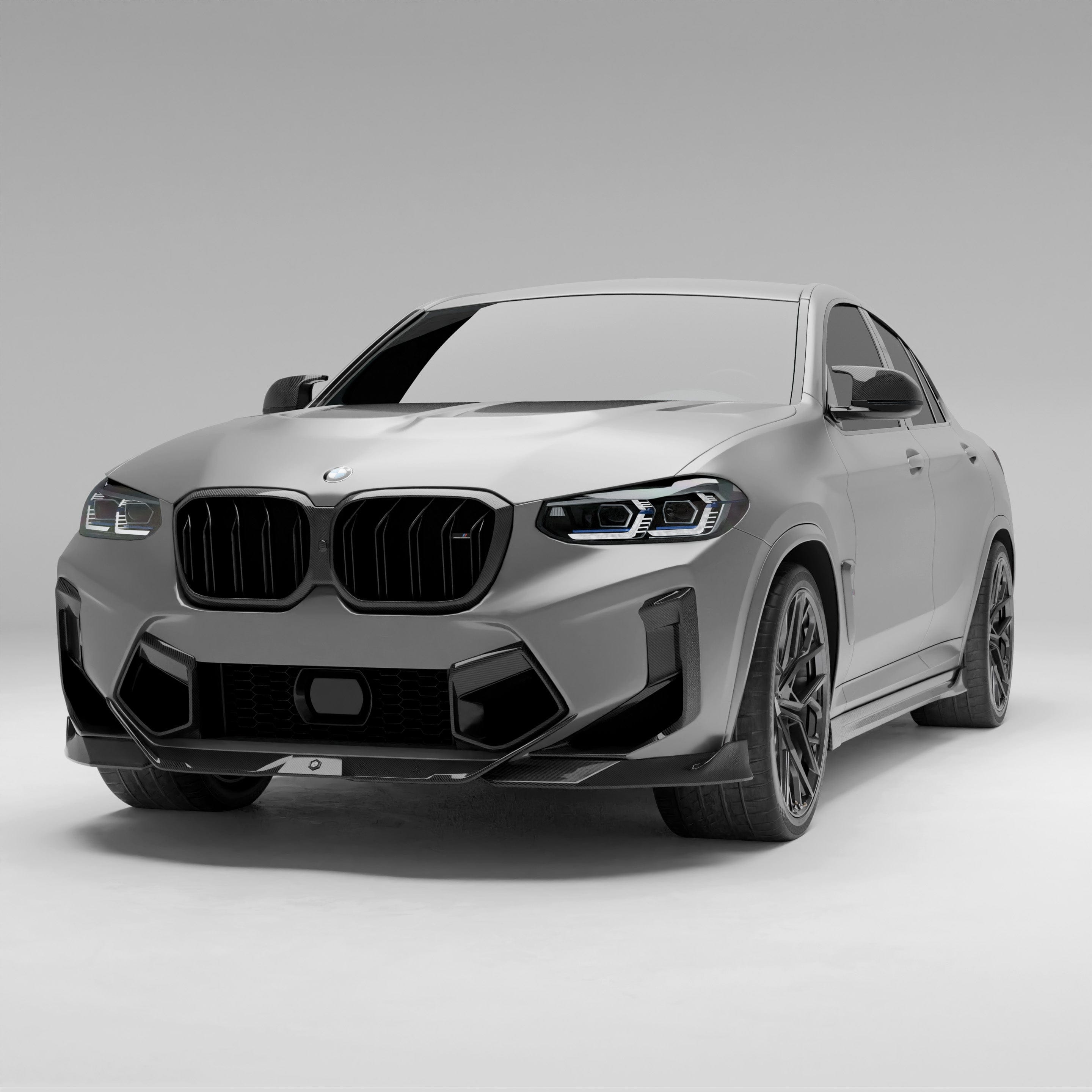 Revozport Front Lip BMW X4M F98 LCI Carbon Fiber Front Lip