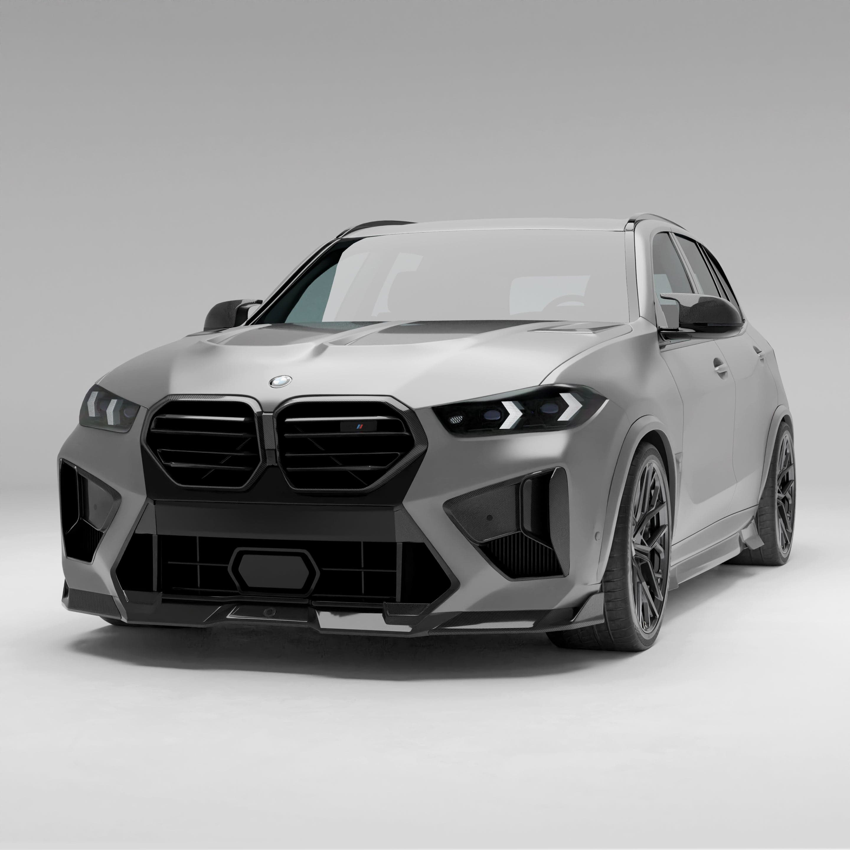 Revozport Front Lip BMW X5M F95 LCI Carbon Fiber Front Lip