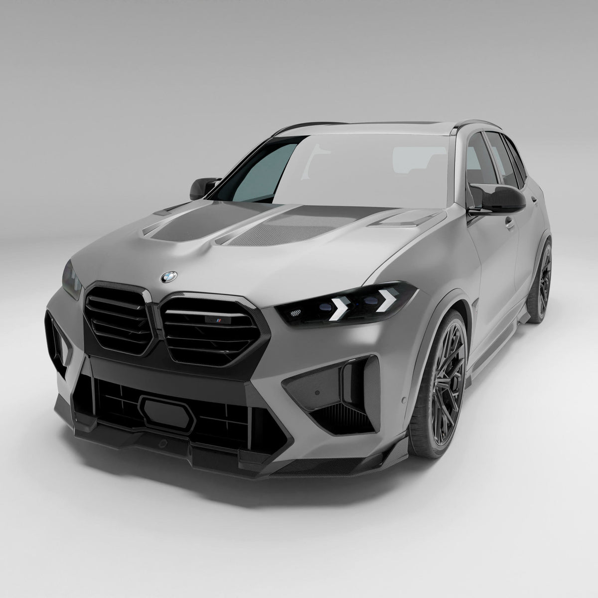 Revozport Front Lip BMW X5M F95 LCI Carbon Fiber Front Lip