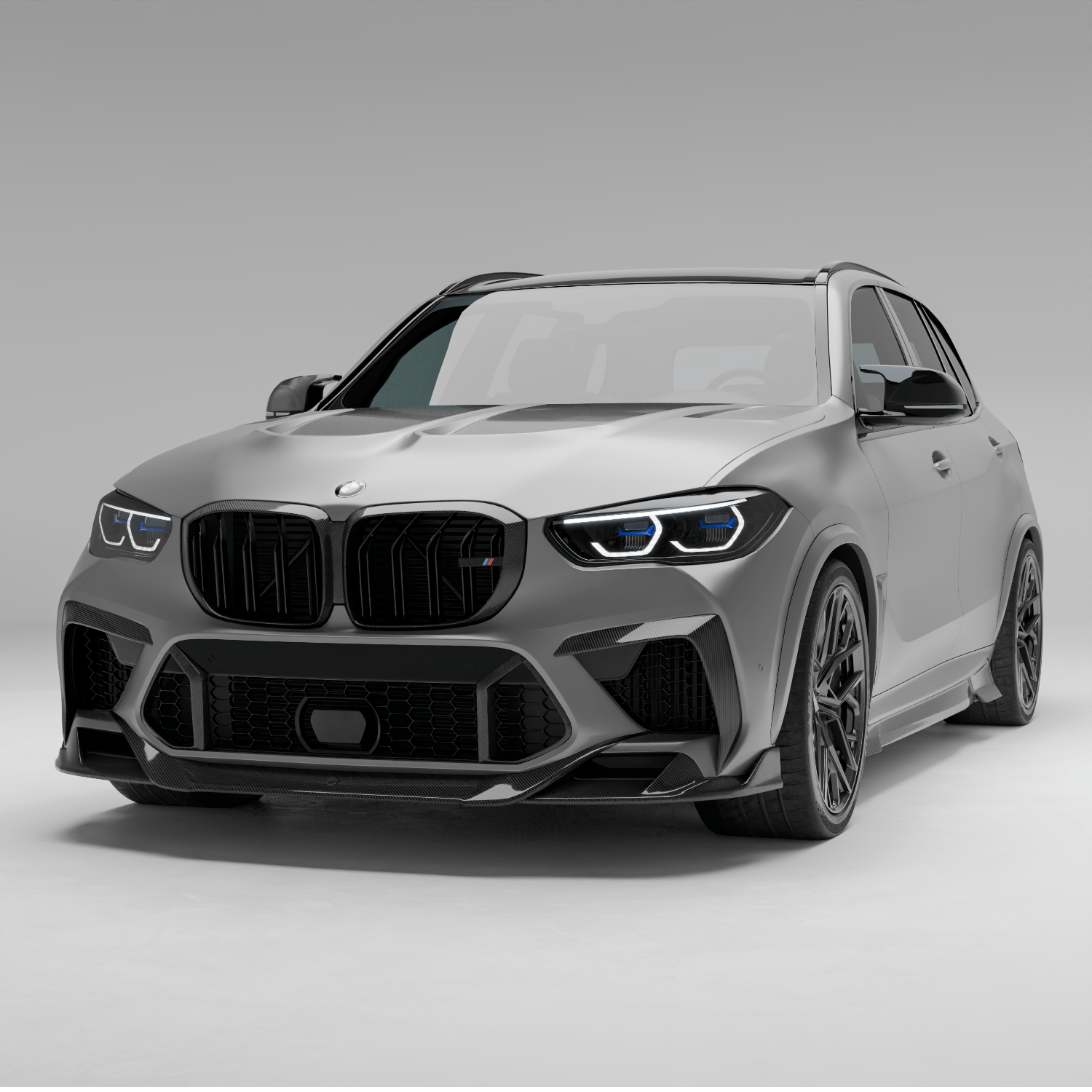 Revozport Front Lip BMW X5M F95 PRE LCI Carbon Fiber Front Lip