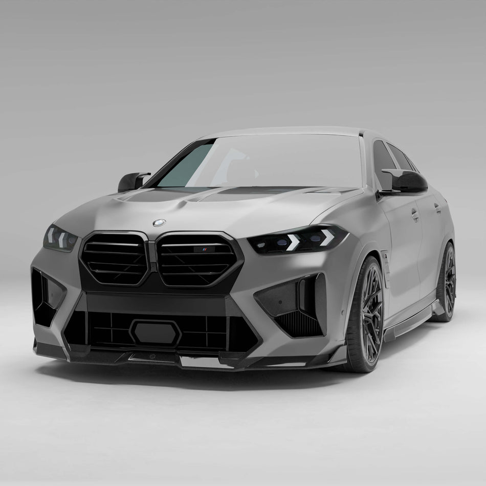 Revozport Front Lip BMW X6M F96 LCI Carbon Fiber Front Lip